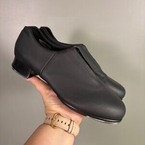 Bloch Shockwave #2 Slip On Tap Shoes Womens 6.5M Black Leather Dance Class